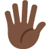 🖐🏿 hand with fingers splayed: dark skin tone display on Twitter